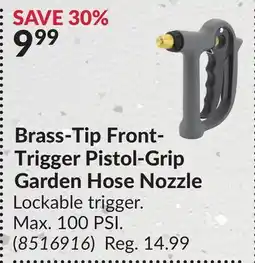 Princess Auto Brass-Tip Front- Trigger Pistol Grip Garden Hose Nozzle offer