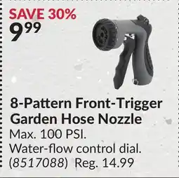 Princess Auto 8-Pattern Front-Trigger Garden Hose Nozzle offer