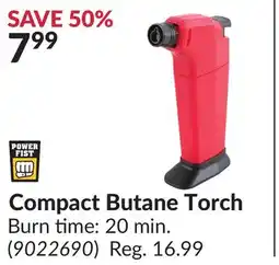 Princess Auto Compact Butane Torch offer