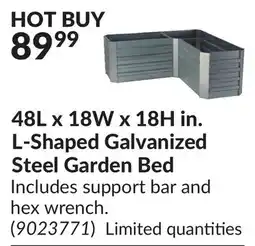 Princess Auto 48L x 18W x 18H in. L-Shaped Galvanized Steel Garden Bed offer