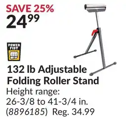 Princess Auto 132 lb Adjustable Folding Roller Stand offer