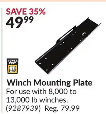 Princess Auto Winch Mounting Plate offer