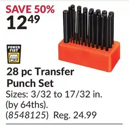 Princess Auto 28 pc Transfer Punch Set offer