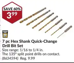 Princess Auto 7 pc Hex Shank Quick-Change Drill Bit Set offer