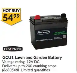 Princess Auto GCU1 Lawn and Garden Battery offer