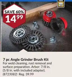 Princess Auto 7 pc Angle Grinder Brush Kit offer