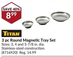 Princess Auto 3 pc Round Magnetic Tray Set offer