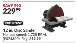 Princess Auto 12 in. Disc Sander offer