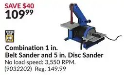 Princess Auto Combination 1 in. Belt Sander and 5 in. Disc Sander offer