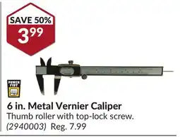 Princess Auto 6 in. Metal Vernier Caliper offer