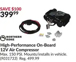 Princess Auto High-Performance On-Board 12V Air Compressor offer