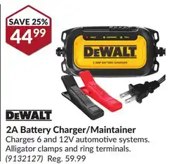 Princess Auto DEWALT 2A Battery Charger/Maintainer offer