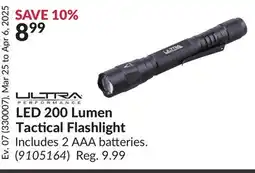 Princess Auto LED 200 Lumen Tactical Flashlight offer