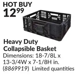 Princess Auto Heavy Duty Collapsible Basket offer