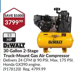 Princess Auto 30 Gallon 2-Stage Truck-Mount Gas Air Compressor offer