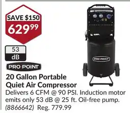 Princess Auto 20 Gallon Portable Quiet Air Compressor offer