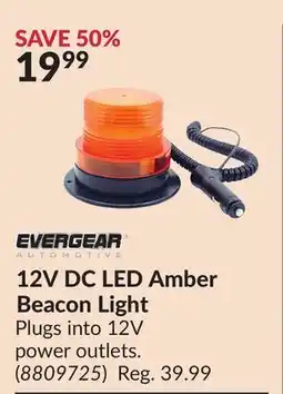 Princess Auto 12V DC LED Amber Beacon Light offer