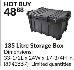 Princess Auto 135 Litre Storage Box offer