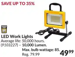 Princess Auto LED Work Lights offer