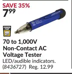 Princess Auto 70 to 1, 000V Non-Contact AC Voltage Tester offer