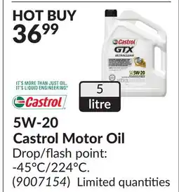 Princess Auto 5W-20 Castrol Motor Oil offer