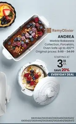 Stokes ANDREA Marble Bakeware Collection, Porcelain offer