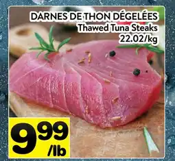 Supermarché PA DARNES DE THON DÉGELÉES | Thawed Tuna Steaks offer