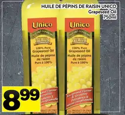 Supermarché PA HUILE DE PÉPINS DE RAISIN UNICO | Unico Grapeseed Oil offer