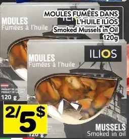 Supermarché PA MOULES FUMÉES DANS L'HUILE ILIOS | Ilios Smoked Mussels offer