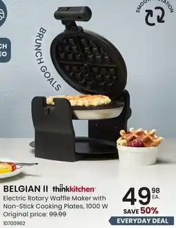 Stokes thinkkitchen Electric Rotary Waffle Maker with Non-Stick Cooking Plates offer