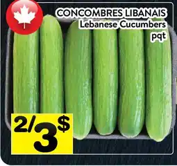 Supermarché PA CONCOMBRES LIBANAIS | Lebanese Cucumbers offer