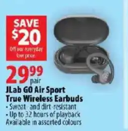 London Drugs JLab GO Air Sport True Wireless Earbuds offer