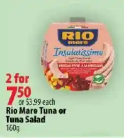 London Drugs Rio Mare Tuna or Tuna Salad offer