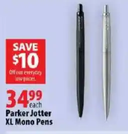 London Drugs Parker Jotter XL Mono Pens offer