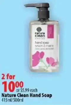 London Drugs Nature Clean Hand Soap offer