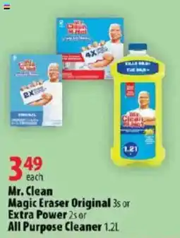 London Drugs Mr. clean magic eraser original or extra power or all purpose cleaner offer