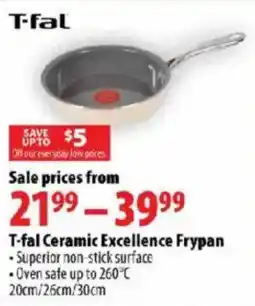 London Drugs T-fal Ceramic Excellence Frypan offer