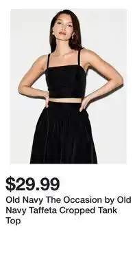 Old Navy Old Navy The Occasion by Old Navy Taffeta Cropped Tank Top offer