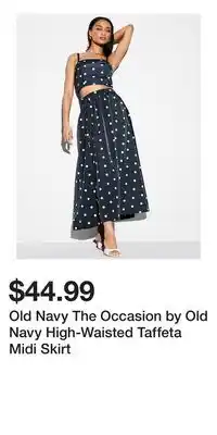 Old Navy Old Navy The Occasion by Old Navy High-Waisted Taffeta Midi Skirt offer