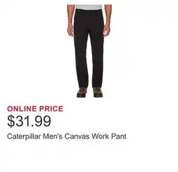 Costco Caterpillar Men's Canvas Work Pant offer