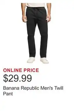 Costco Banana Republic Men's Twill Pant offer