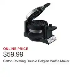 Costco Salton Rotating Double Belgian Waffle Maker offer