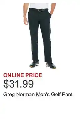 Costco Greg Norman Men's Golf Pant offer