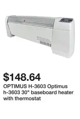 Newegg OPTIMUS H-3603 Optimus h-3603 30 baseboard heater with thermostat offer