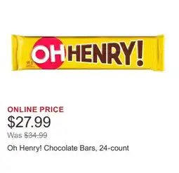 Costco Oh Henry! Chocolate Bars, 24-count offer