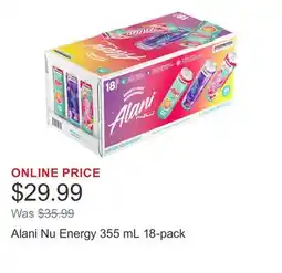 Costco Alani Nu Energy 355 mL 18-pack offer