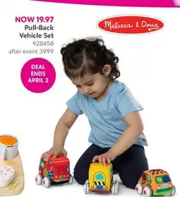 Toys R us Melissa & Doug Pull-Back Vehicle Set offer