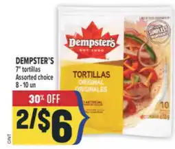 Marché Adonis DEMPSTER'S 7 tortillas offer