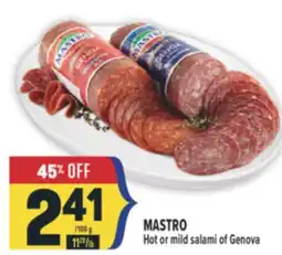 Marché Adonis MASTRO Hot or mild salami of Genova offer