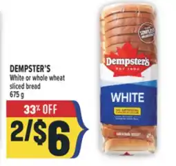 Marché Adonis DEMPSTER'S White or whole wheat sliced bread offer